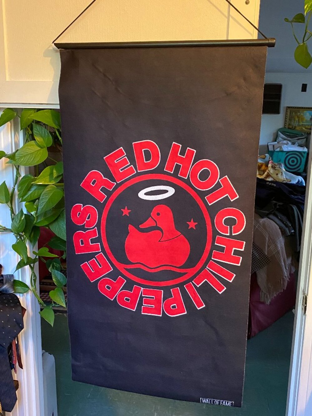 RARE 1999 Red Hot Chili Peppers Californication Wall Banner Tapestry Poster Duck